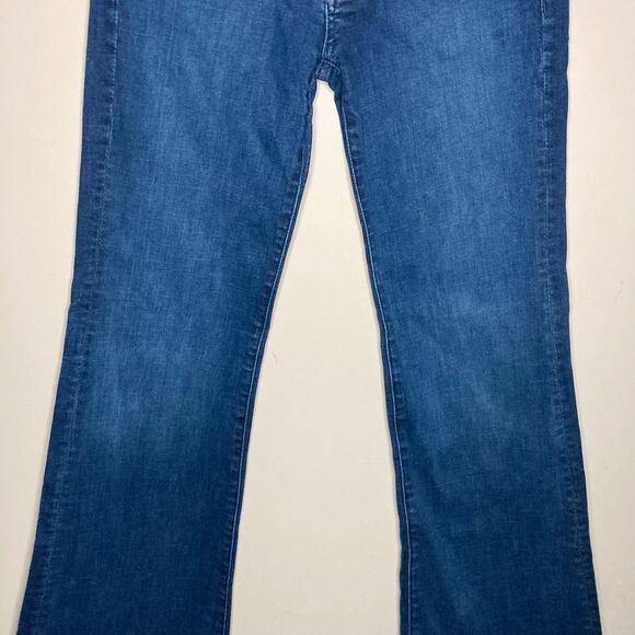 7FAMK 7 For All Mankind DOJO Jeans Womens 25 S Dark Wash Flared Wide Trouser Leg - Picture 8 of 16